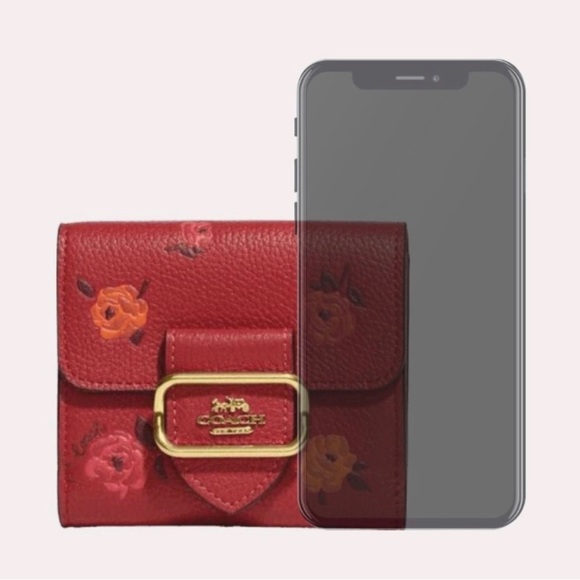New Coach CE669 Small Morgan Wallet With Peony Print - Picture 5 of 5